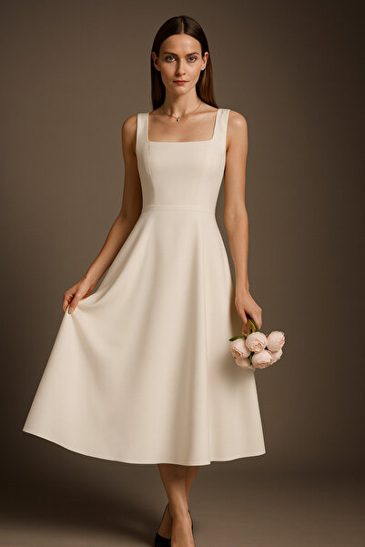 elbisenvarmı Atlet Yaka Midi Elbise