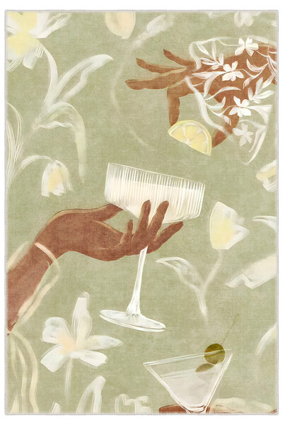 Homefesto Mutfak Halısı, Yıkanabilir Şönil, Kaymaz Dokuma Taban, Leke Tutmaz,...