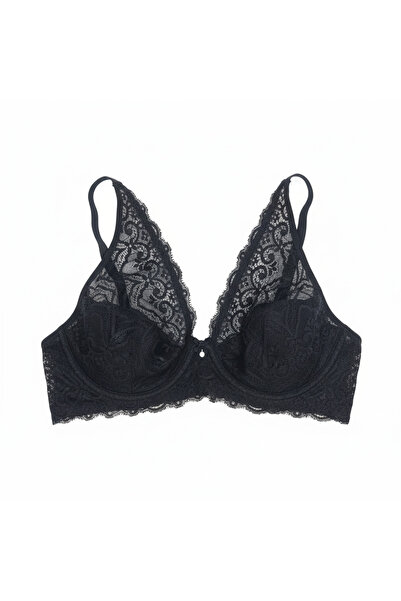 BONBON حمالة صدر نسائية من الدانتيل باللون الأسود BB2023
