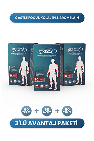 CASTLE FOCUS Focus - Hidrolize Kolajen (TİP 2), Bromelain, Glukozamin İçeren ...