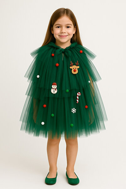 NSMLİFE زي تنكري على شكل شجرة الصنوبر للأطفال لحفلات عيد الميلاد ورأس السنة ا...