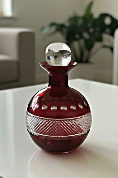 DECOSTYLE Dekorlu El Yapımı Karaf – 1300 cc Şık Şişe | Renkli Detaylı Premium Sunum