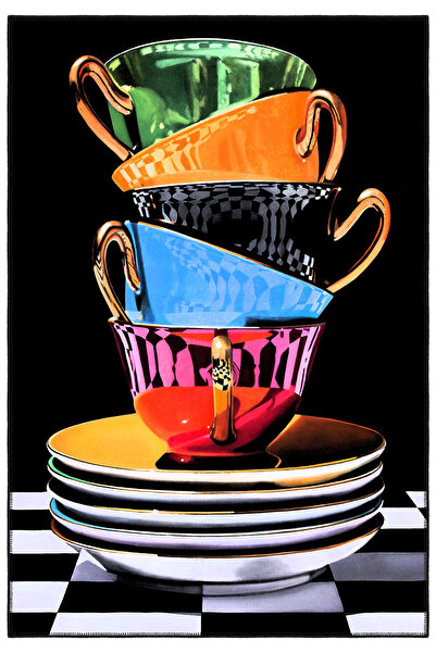 Homefesto Mutfak Halısı, Yıkanabilir Şönil, Kaymaz Dokuma Taban, Leke Tutmaz,...