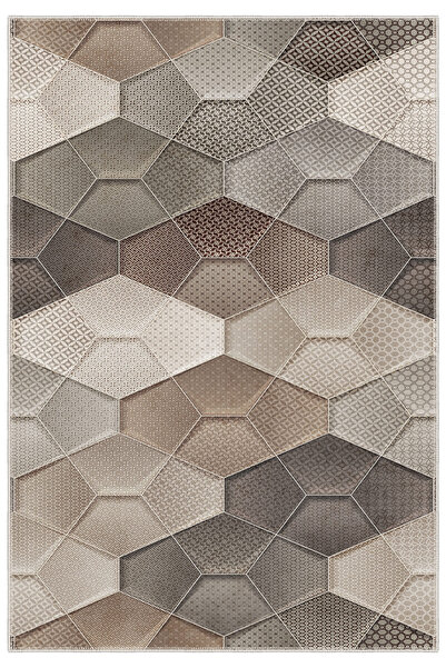 Homefesto Modern Dekoratif Yıkanabilir Kaymaz Taban Halı – İnce, Yumuşak Salo...