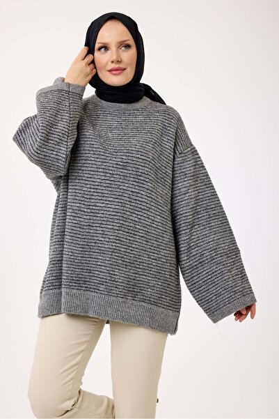 My City 51172- سترة نسائية طويلة أنيقة ومريحة من التريكو اللامع