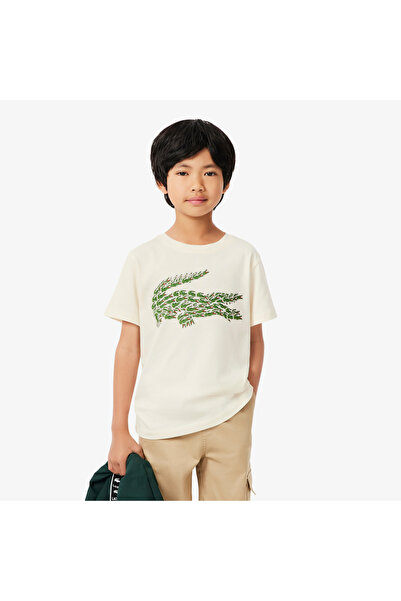 Lacoste تيشيرت قطني بنقشة جلد التمساح - TJ0830-00-XFJ