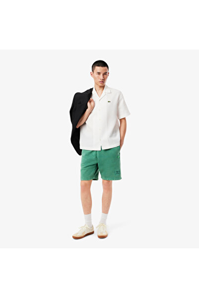 Lacoste شورت من الصوف القطني بتأثير الغسيل - GH9925-00-132