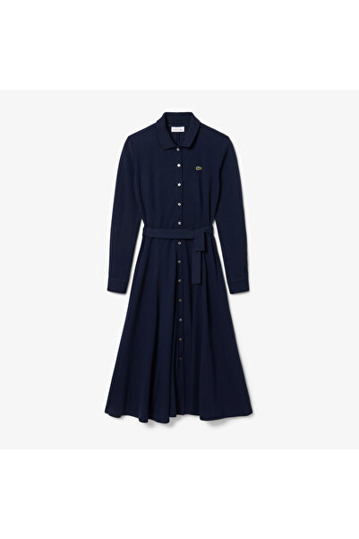 Lacoste Polo Collar Belted Petit Pique Dress - EF5299-00-166