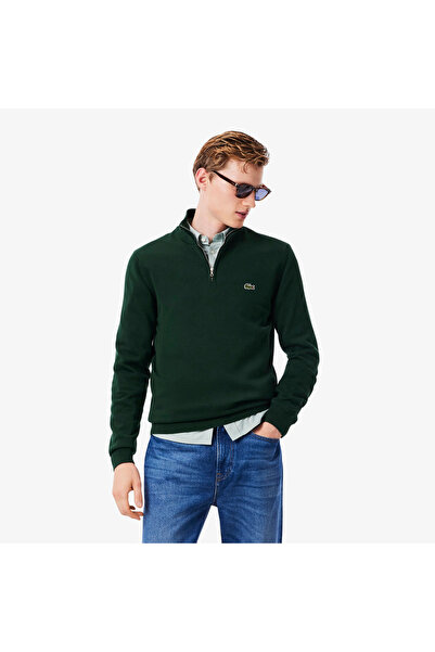 Lacoste كنزة قطنية بياقة عالية وسحاب - AH1980-00-YZP