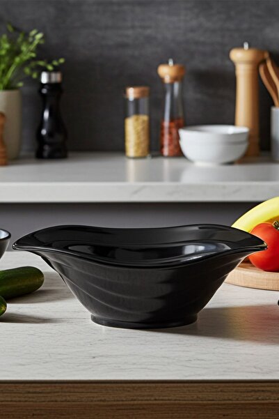 Genel Markalar 18033.BL - Duet Siyah Kase 33x23 cm, Thermoset Melamin