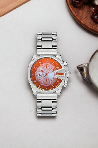 COMMES ساعة يد نسائية فضية اللون - سوار فولاذي، وظائف نشطة، زجاج كرونو Sdcms033