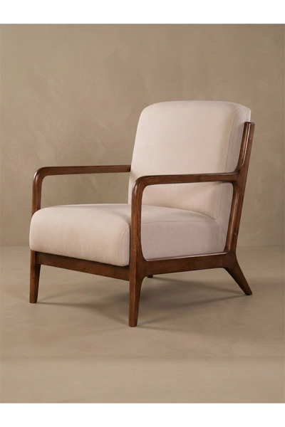 nesia Notte Gürgen Masif Ahşap Berjer Tekli Koltuk