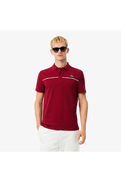 Lacoste قميص بولو بقصة عادية وشعار بارز، مقاس L.12.12 - PH9863-00-476