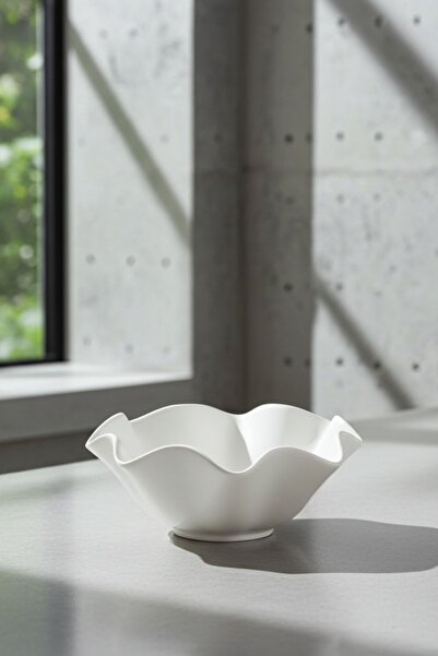 Külsan Rosa Beyaz Kase 20 cm / Kırılmaya Dayanıklı, Hafif, BPA İçermez