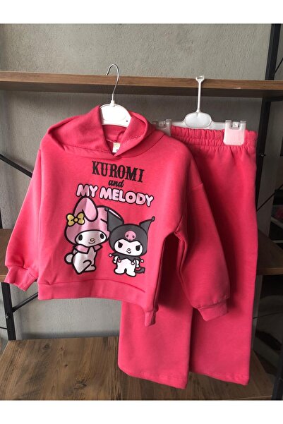 Lunas tekstil Σετ 3 τεμαχίων με κουκούλα Kuromi (άνω και κάτω μέρος)