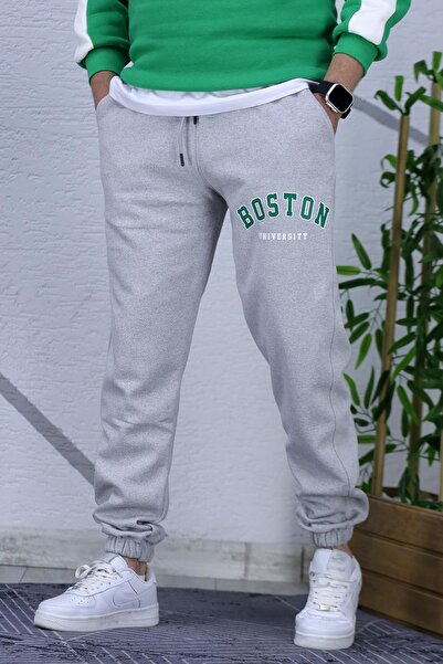 WAFRA Ανδρικό παντελόνι επένδυση fleece με τρεις κλωστές Boston Side Print