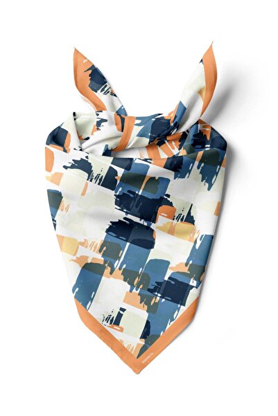 Modabutik Y23 Kadın Sulu Boya Desenli Bandana 50x50 DG0398-22
