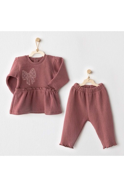 andywawa Ac26204 Casual 2'li Takım Dusky Rose