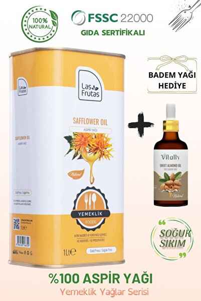 Las Frutas Yemeklik Aspir Tohumu Yağı 1 Lt