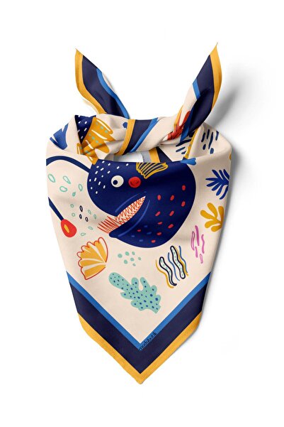 Modabutik Balık Desenli Bandana