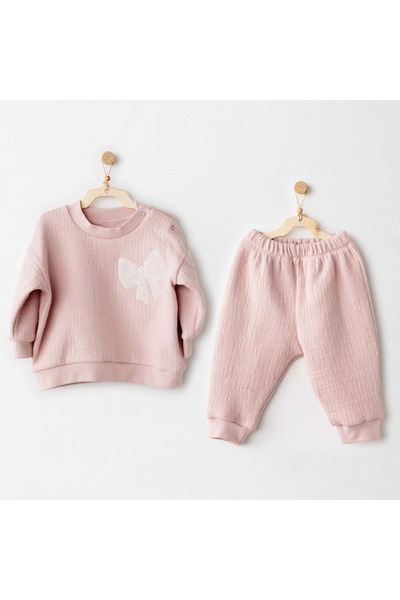 andywawa Pink Baby Girl 2-Piece Set Pink