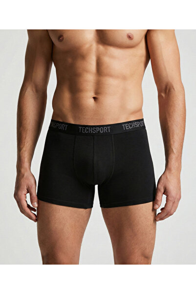 Techsport 3 Adet Elastik Bantlı Pamuklu Günlük Kullanıma Uygun Özel Kutulu Boxer