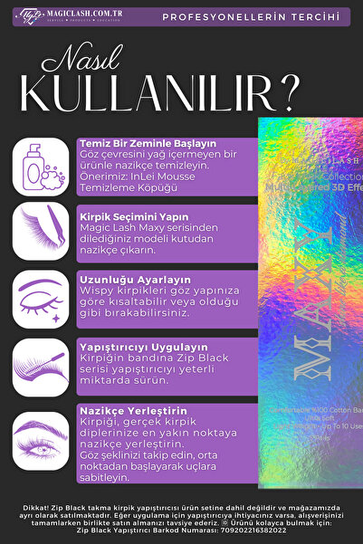Magic Lash Maxy Takma İpek Kirpik Seti – 5 Çift, Farklı Efektli, Defalarca Kullanılabilir