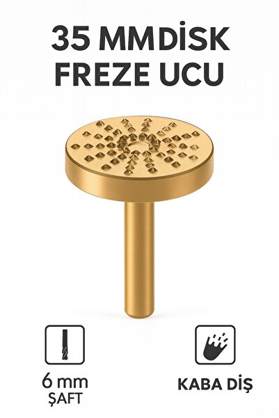 Genel Markalar 35 mm Ahşap Yontma ve Şekillendirme Freze Ucu – 6 mm Şaft | Kaba Diş Disk Freze Ucu