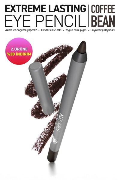 Alix Avien Uzun Süre Kalıcı Suya Dayanıklı Akma, Dağılma Yapmayan Kahverengi Göz Kalemi - Extreme Coffe Bean