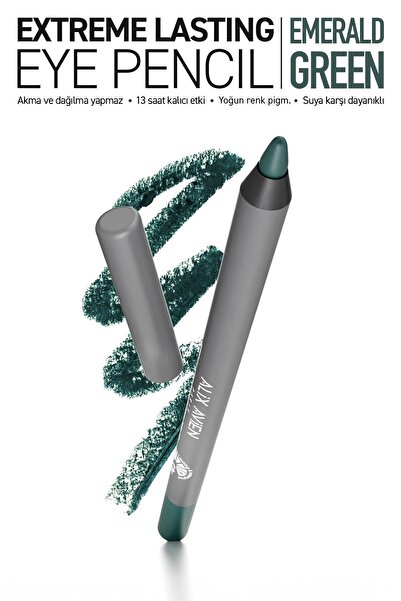 Alix Avien Uzun Süre Kalıcı Suya Dayanıklı Akma, Dağılma Yapmayan Yeşil Göz K...