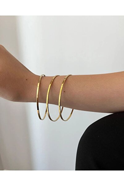 Lume Store Kadın Ajda Bilezik 316L Paslanmaz Çelik 3'lü Set