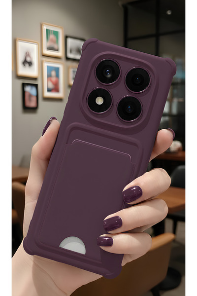 TechTrove Xiaomi Redmi Note 14 Pro 4G Kılıf Kart ve Resim Bölmeli Soft Renkli...