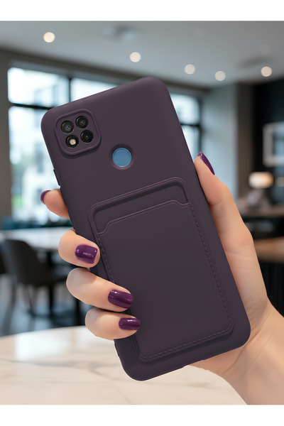 TechTrove Xiaomi Redmi 9C Kılıf Kart ve Resim Bölmeli Soft Renkli Silikon Kapak