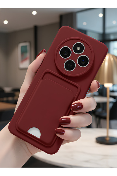 TechTrove Xiaomi Redmi 14C Kılıf Kart ve Resim Bölmeli Soft Renkli Silikon Kapak
