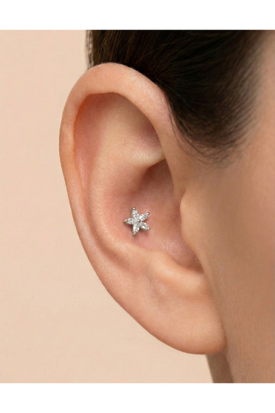 alysa jewelry Cerrahi Çelik çiçek şık Piercing