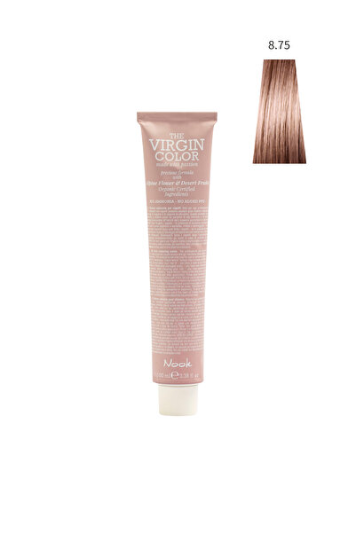 Nook Virgin Color Profesyonel Saç Boyası 100ml - Sıcak Kumral/Açık Bronz(8.75...
