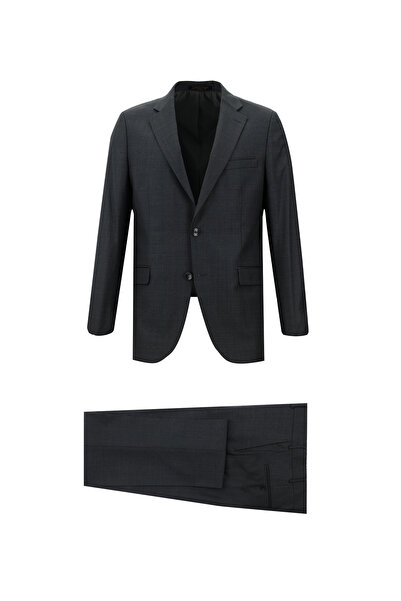 Abdullah Kiğılı 7 Drop Slim Fit Slim-Fit Wool Check Suit