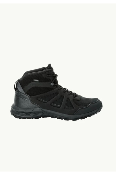 Jack Wolfskin Woodland 2 Texapore Mid Men's Black Boots Men's Boots 4051261-6000