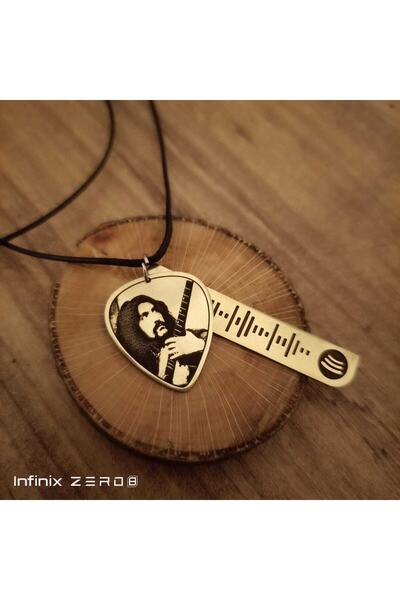 luffy design Barış Manço Pena Ve Spotify Kolye Set ( Istediğiniz Şarkıyı Beli...