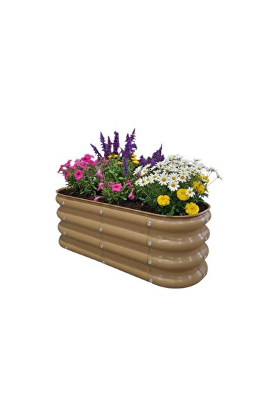 Bahçe kulesi Modüler Yükseltilmiş Bahçe Sebze Yatağı ve Çiçeklik NO:1V2 (85X34) Bej