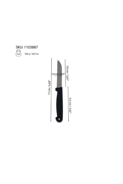 gogiva Set de cuțite de masă cu lamă din oțel inoxidabil de 8 cm și mâner ergonomic, 6 buc.