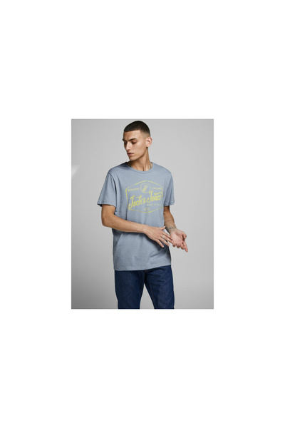 Jack & Jones Ανδρικό μπλουζάκι Jack&Jones 12171985 Ashley Blue/SLIM Μπλε