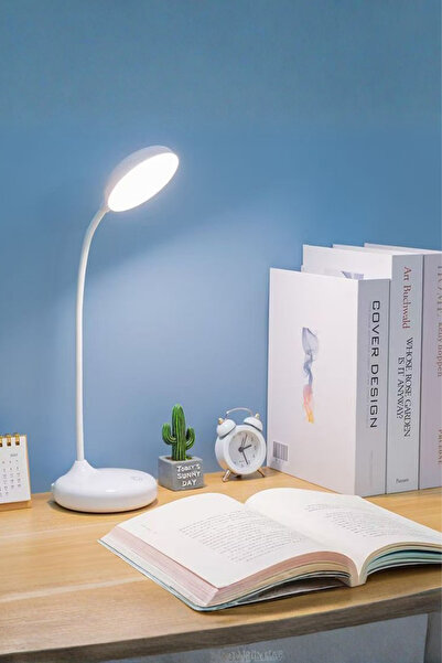 Yussraw Şarjlı Dokunmatik 20 Led Çalışma Okuma Işığı Flexible Masa Lambası Beyaz 1977