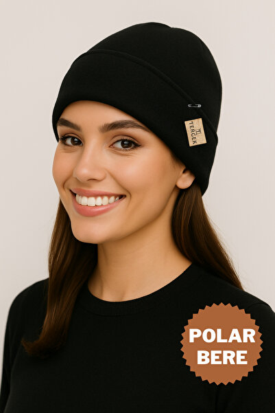 Tergek Beretă termică din lână pentru exterior, iarnă, unisex, neagră