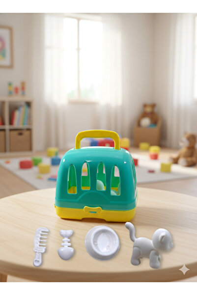 YILDIRIM OYUNCAK Aksesuarlı Hayvan Taşıma Kafesi Köpek-Kedi Taşıma Kafesi Mam...