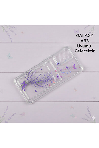 Kılıforyum حافظة لهاتف سامسونج جالاكسي A33 مع حامل بطاقات وحماية للكاميرا وحم...