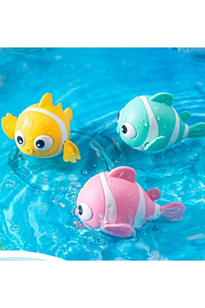 MİNGODAN Banyo Oyuncağı Yüzen Balık Kurmalı Suya Dayanıklı Eğlenceli Yüzme Oy...