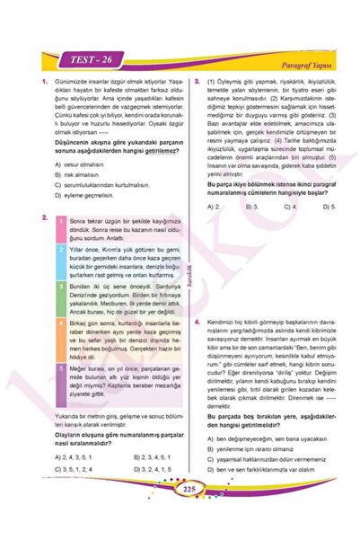 Karekök Yayınları 2026 LGS 8. Sınıf Paragraf Soru Bankası
