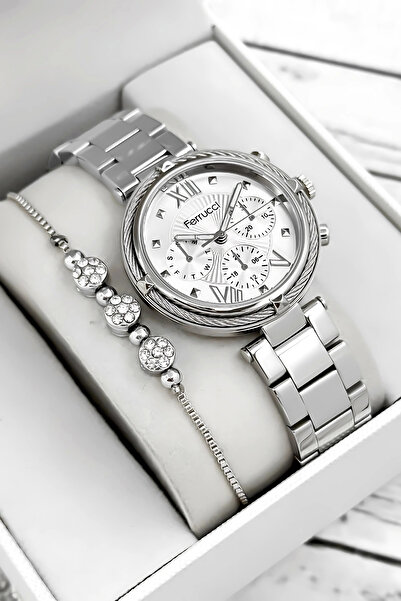 Ferrucci Steel Cord & Stylish Design, Women's Wrist Watch, 3Atm Water Resista...