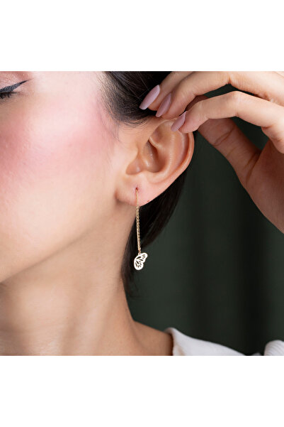 Goldstation 14 Ayar Altın Küpe Kelebek Detaylı